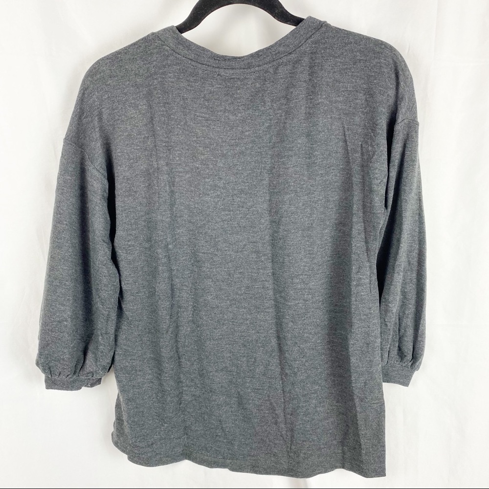 PLEIONE Embellished Gray Floral Sweater - S - Picture 6 of 7